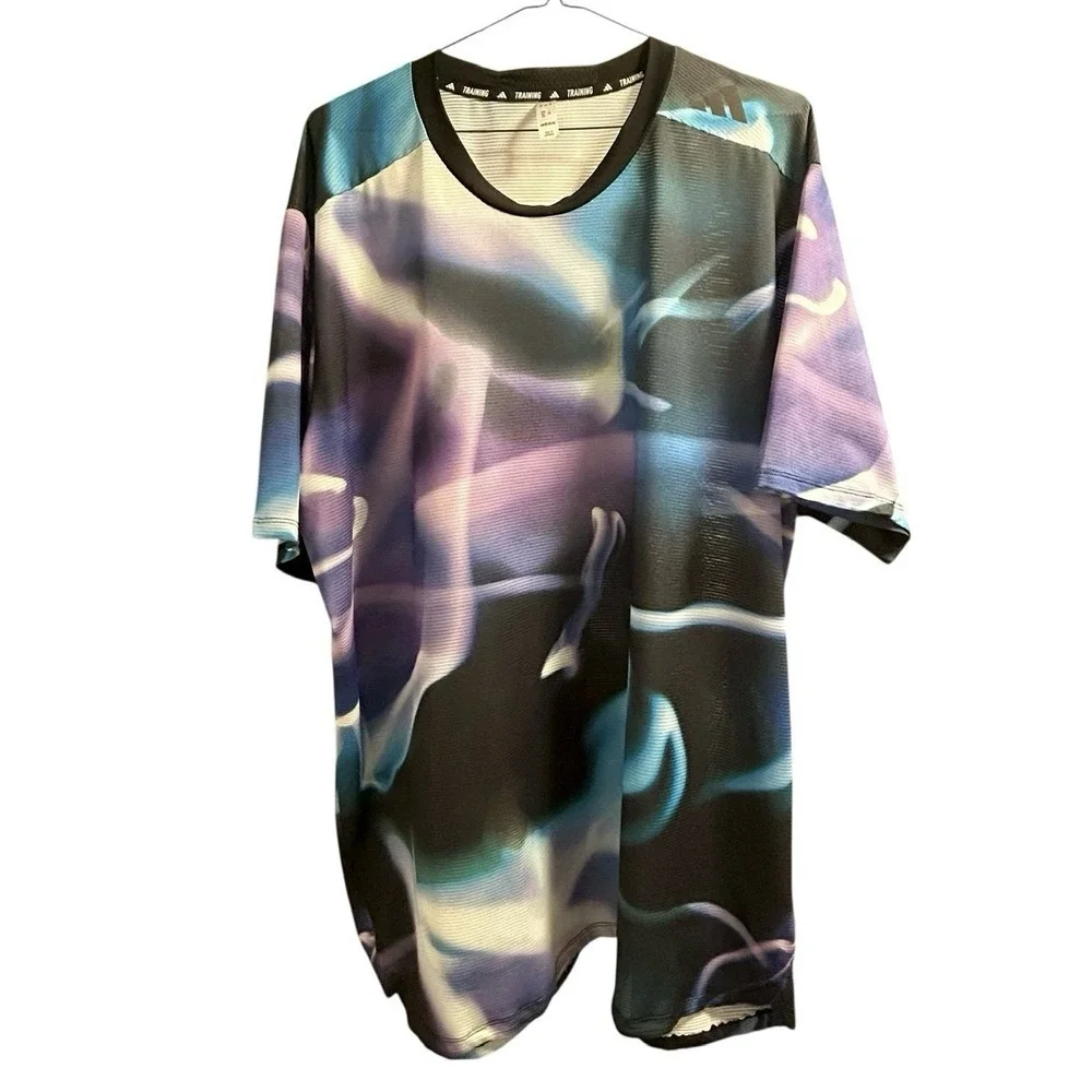 ADIDAS DESIGNED 4 TRAINING HEAT.READY AOP PERFORMANCE SHIRT SIZE 2XL
